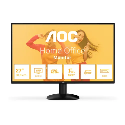 AOC B3 Q27B35S3 monitor komputerowy 68,6 cm (27") 2560 x 1440 px Quad HD LED Czarny