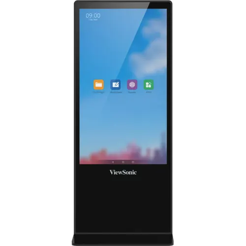 Viewsonic EP5542T signage display Totem 139,7 cm (55") LED 450 cd/m² 4K Ultra HD Czarny Ekran dotykowy Android 8.0