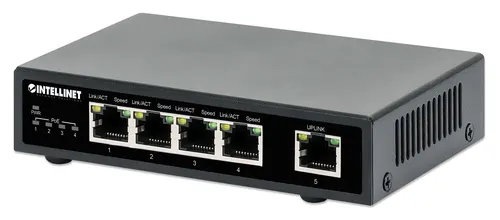 Intellinet 561839 przełącznik sieciowy Gigabit Ethernet (10/100/1000) Obsługa PoE Czarny