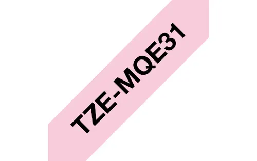 Brother TZEMQE31 taśmy do etykietowania Czarny na różowym TZe
