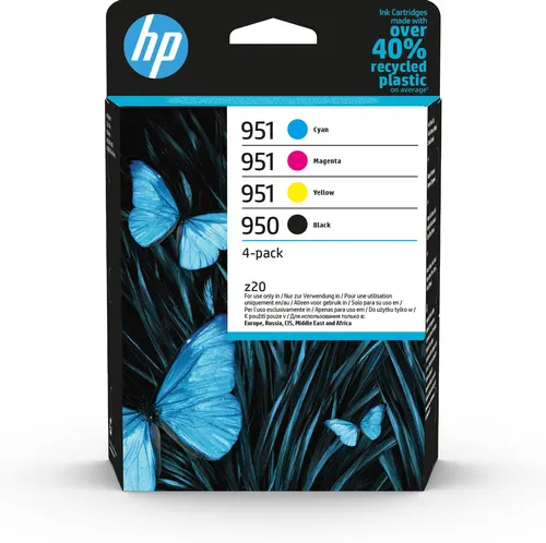 HP Zestaw 4 oryginalnych tuszów , 950 czarny i 951 blekitny/purpurowy/zólty