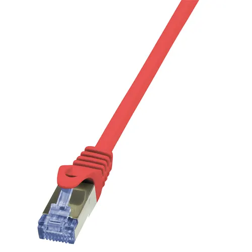 LogiLink 0.25m Cat.6A 10G S/FTP kabel sieciowy Czerwony 0,25 m Cat6a S/FTP (S-STP)