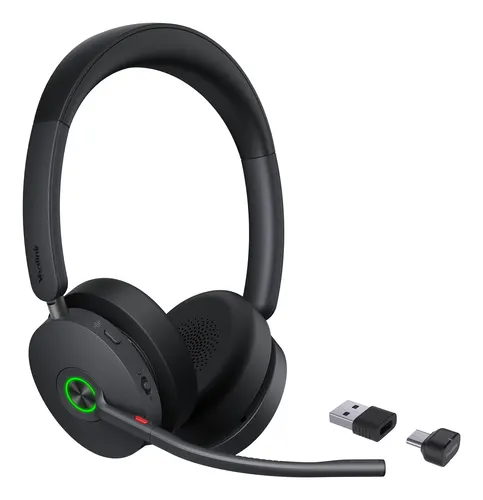 Yealink BH74 UC USB-C/A Zestaw słuchawkowy Bezprzewodowy Opaska na głowę Biuro/centrum telefoniczne USB Type-C / USB Type-A Bluetooth Czarny