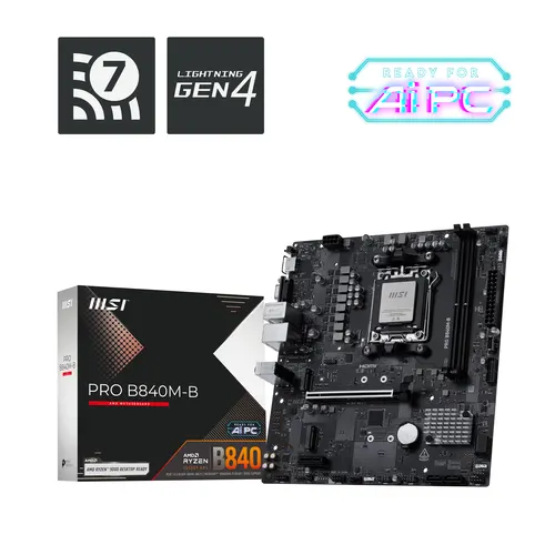 MSI PRO B840M-B płyta główna AMD B840 Gniazdo AM5 micro ATX