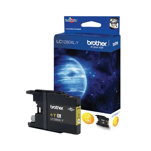 Brother LC1280XLY nabój z tuszem 1 szt. Oryginalny Wysoka (XL) wydajność Żółty