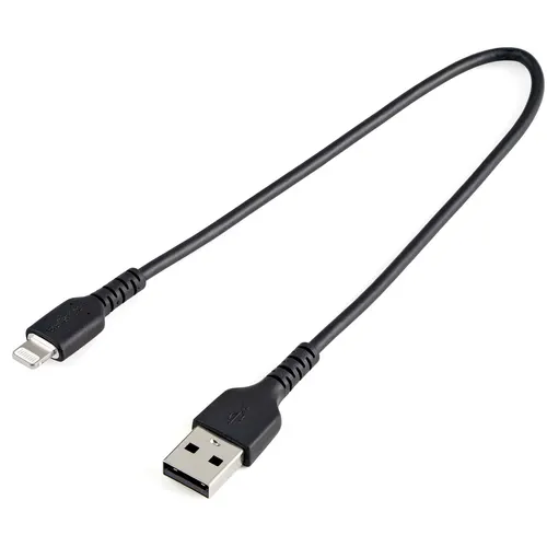 StarTech.com RUSBLTMM30CMB kabel do telefonu Czarny 0,3 m USB A Lightning