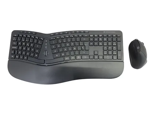 Conceptronic ORAZIO02ES klawiatura Dołączona myszka Biuro RF Wireless QWERTY Hiszpański Czarny