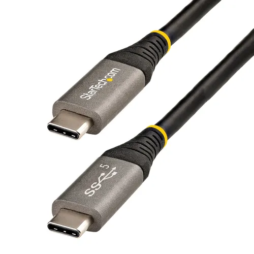 StarTech.com USB315CCV2M kabel USB USB 3.2 Gen 1 (3.1 Gen 1) 2 m USB C 5 Gbit/s 100 W Czarny, Szary