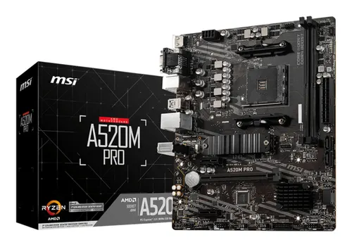 MSI A520M PRO płyta główna AMD A520 Socket AM4 micro ATX