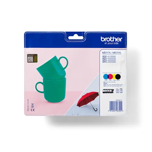 Brother LC-227XLVALBP nabój z tuszem 4 szt. Oryginalny Czarny, Cyjan, Purpurowy, Żółty