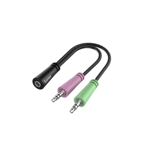 Hama 00200351 kabel audio 0,15 m 3.5mm TRS 2 x 3.5mm Czarny