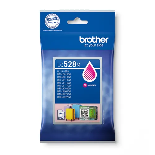 Brother LC528M nabój z tuszem 1 szt. Oryginalny Purpurowy