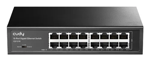 Cudy GS1016 przełącznik sieciowy Nie zarządzany Gigabit Ethernet (10/100/1000) Czarny