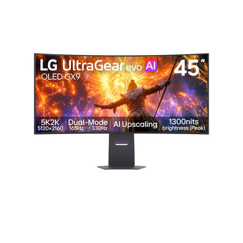 LG 45GX950B-B monitor komputerowy 114,3 cm (45") 5120 x 2160 px 5K Ultra HD OLED Czarny