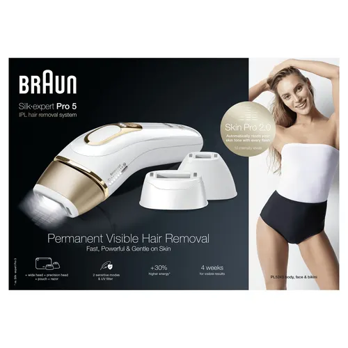 Braun Silk-expert Pro 5 PL5243 Intensywne światło impulsowe (IPL) Złoto, Biały