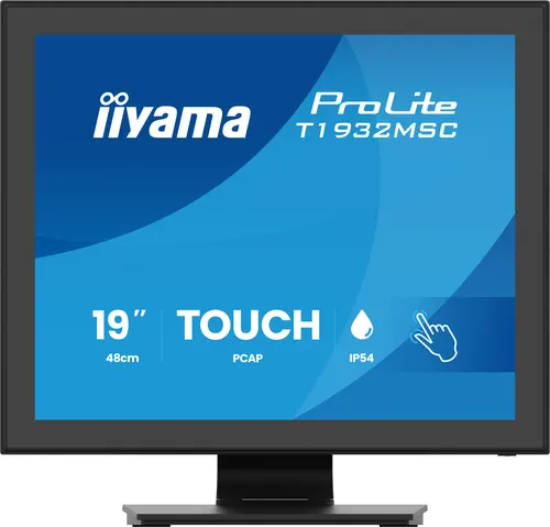 iiyama ProLite T1932MSC-B2S monitor komputerowy 48,3 cm (19") 1280 x 1024 px SXGA LED Ekran dotykowy Czarny