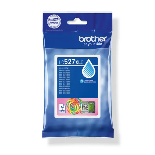 Brother LC527XLC nabój z tuszem 1 szt. Oryginalny Wysoka (XL) wydajność Cyjan