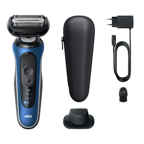 Braun Series 6 62-B1200S Golarka foliowa Przycinarka Niebieski