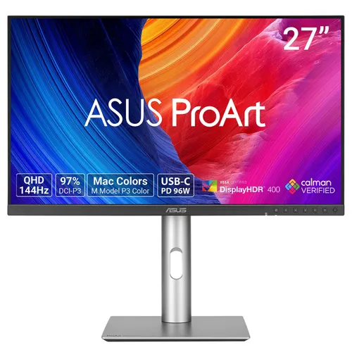 ASUS ProArt PA278CGRV monitor komputerowy 68,6 cm (27") 2560 x 1440 px Wide Quad HD LCD Srebrny