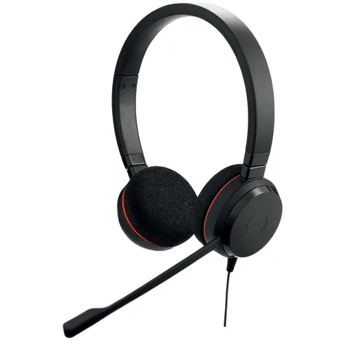 Jabra Evolve 20 Zestaw słuchawkowy Przewodowa Opaska na głowę Biuro/centrum telefoniczne USB Type-C / USB Type-A Czarny, stereo, Microsoft Teams
