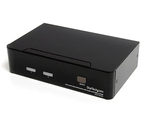 StarTech.com SV231DVIUA przełącznik KVM Czarny