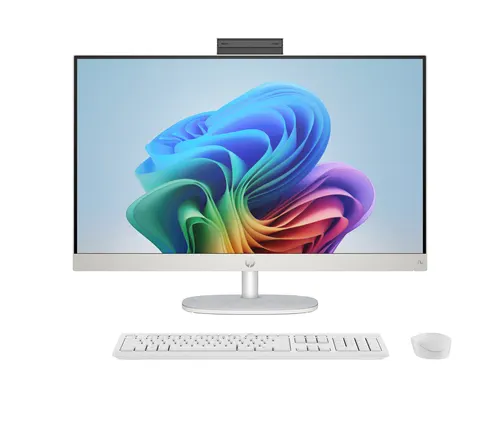 HP Next Gen AI 27-ct2004nw Copilot+ PC AMD Ryzen AI 5 330 68,6 cm (27") 1920 x 1080 px All-in-One PC 16 GB DDR5-SDRAM 512 GB SSD Windows 11 Home Wi-Fi 6 (802.11ax) Biały