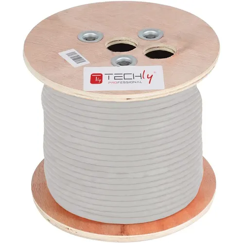 Techly ITP-C6A-FLS305 kabel sieciowy Szary 305 m Cat6a S/FTP (S-STP)
