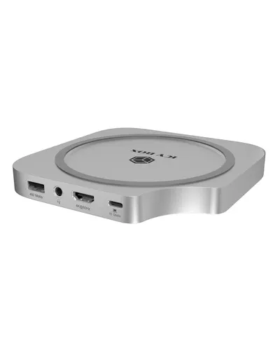 ICY BOX Club Dock 100 USB 3.2 Gen 2 (3.1 Gen 2) Type-C Srebrny