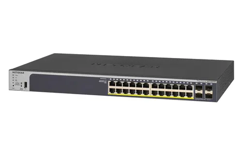 NETGEAR GS728TPP Zarządzany L2/L3/L4 Gigabit Ethernet (10/100/1000) Obsługa PoE 1U Czarny