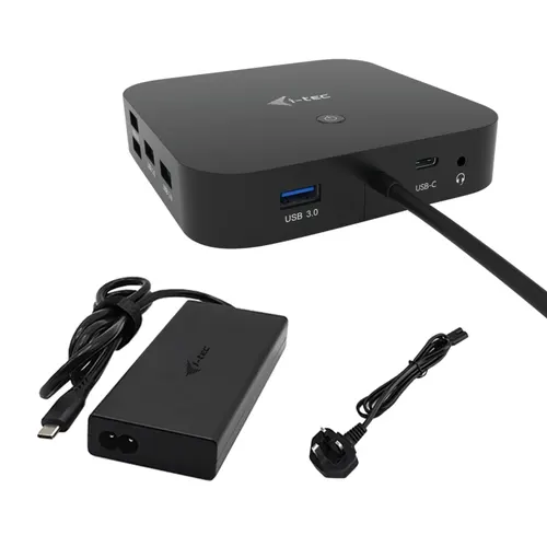 i-tec C31TRI4KDPDPRO100UK stacja dokująca Przewodowa USB 3.2 Gen 1 (3.1 Gen 1) Type-C Czarny