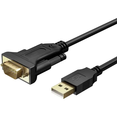 Techly IDATA USB2-SER-1A kabel równoległy Czarny 1,5 m USB Typu-A DB-9