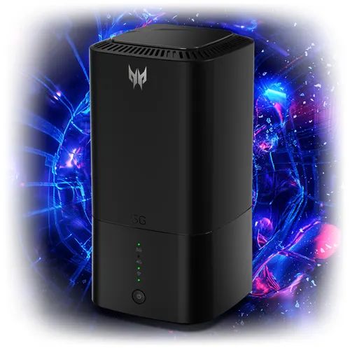 Acer Predator Connect X5 5G router bezprzewodowy Gigabit Ethernet Dual-band (2.4 GHz/5 GHz) Czarny