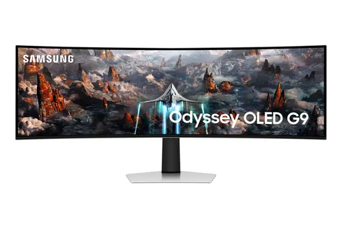 Samsung G93SC monitor komputerowy 124,5 cm (49") 5120 x 1440 px Dual QHD OLED Srebrny