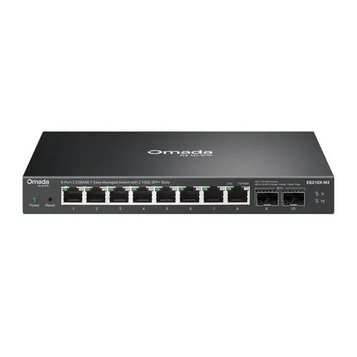 TP-Link ES210X-M2 przełącznik sieciowy Zarządzany 2.5G Ethernet (100/1000/2500) Montaż na biurku/ścianie Czarny