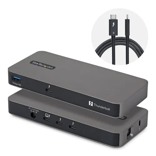 StarTech.com 303UE-TB5-HUB huby i koncentratory Thunderbolt 5 80 Mbit/s Szary