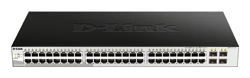 D-Link DGS-1210-52/ME Zarządzany L2 Gigabit Ethernet (10/100/1000) 1U Czarny