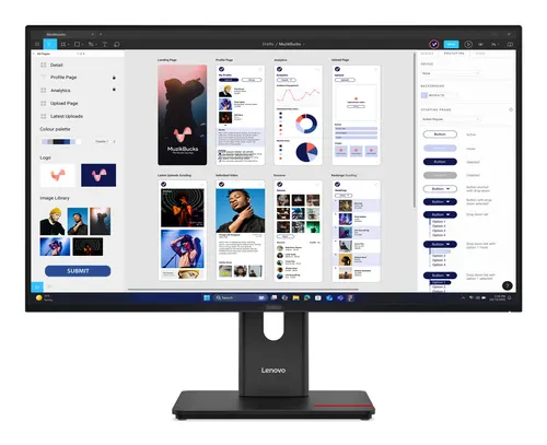 Lenovo ThinkVision T32UD-40 monitor komputerowy 80 cm (31.5") 3840 x 2160 px 4K Ultra HD LCD Czarny, z kamerą