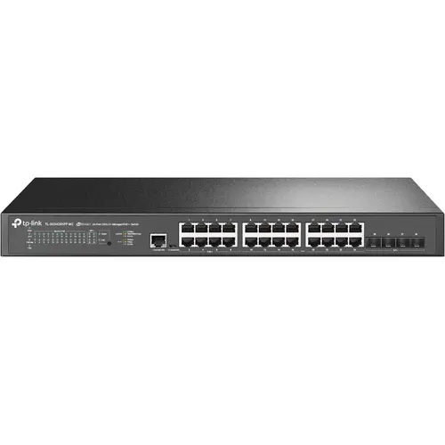TP-Link JetStream TL-SG3428XPP-M2 przełącznik sieciowy Zarządzany L2+ 2.5G Ethernet (100/1000/2500) Obsługa PoE 1U Czarny