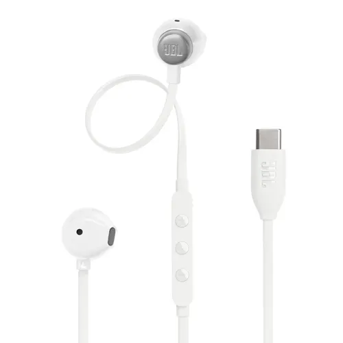 JBL Tune 305C Zestaw słuchawkowy Przewodowa Douszny Połączenia/muzyka USB Type-C Biały