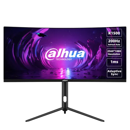 Dahua Technology LM30-E330CA monitor komputerowy 76,2 cm (30") 2560 x 1080 px UltraWide Full HD LCD Czarny, Czerwony