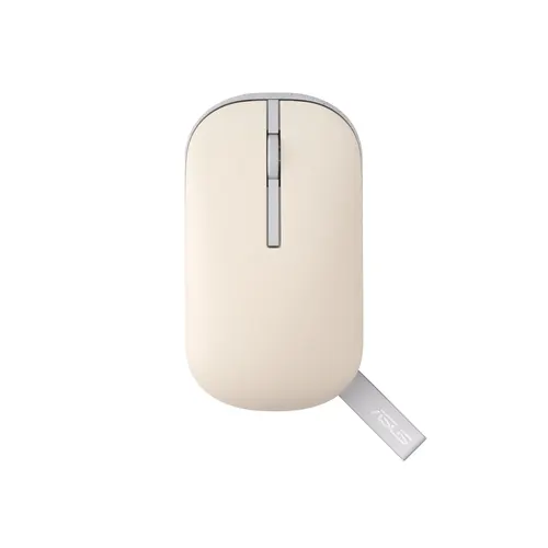 ASUS Marshmallow Mouse MD100 myszka Biuro Oburęczny RF Wireless + Bluetooth Optyczny 1600 DPI, beżowa