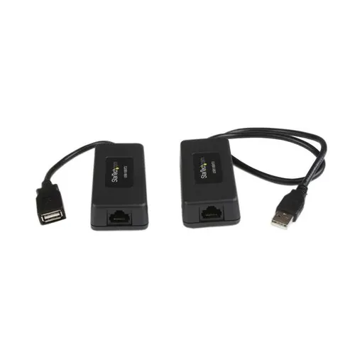 StarTech.com USB110EXT2 przedłużacz sieciowy Nadajnik i odbiornik sieci Czarny