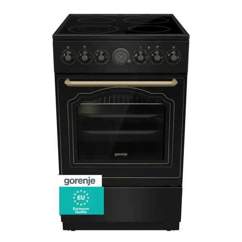 Gorenje GECS5B70CLB Kuchenka wolnostojąca Prąd elektryczny Ceramiczna Czarny