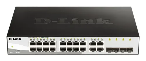 D-Link DGS-1210-20 przełącznik sieciowy Zarządzany L2 Gigabit Ethernet (10/100/1000) 1U Czarny