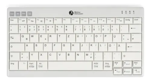 BakkerElkhuizen UltraBoard 950 V2 klawiatura Dom USB + Bluetooth QWERTY British English Ciemny Szary, Jasny Szary