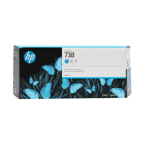 HP Wkład z atramentem błękitnym DesignJet 738 300 ml