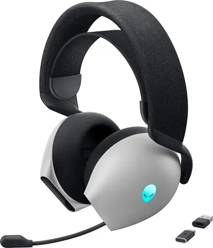 Alienware AW725H Zestaw słuchawkowy Przewodowy i Bezprzewodowy Opaska na głowę Gaming USB Type-C Bluetooth Czarny, Biały (545-BBFV)