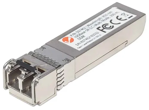 Intellinet 507462 moduł przekaźników sieciowych Swiatłowód 11100 Mbit/s SFP+ 850 nm