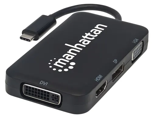 Manhattan 152600 stacja dokująca USB Type-C Czarny