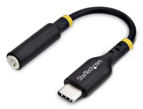 StarTech.com USBCAUDIO2 kabel audio 0,127 m USB Type-C 2.0 3,5 mm Czarny
